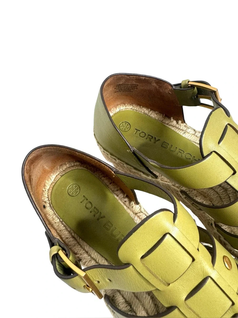 Tory Burch | Fisherman Studded Platform Espadrille in Pistachio Green 7.5
